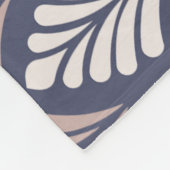 Lila Lilac Leaf Foliage Feather Art-Deko Muster Fleecedecke (Ecke)