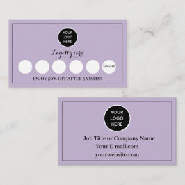 Lila Lilac-Logo Moderne Belohnung für Unternehmen Treuekarte