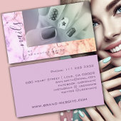 Lila Lilac Marble Marbled Elegante Kalligraphie Visitenkarte