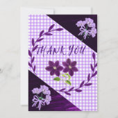Lila Lilac Modern Boho Trendy Wedding Vielen Dank Dankeskarte (Vorderseite)