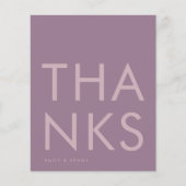 Lila Lilac Modern Monogram Bold Wedding (Vorderseite)