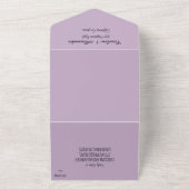 Lila Lilac Modern Simple QR Code Fett Foto All In One Einladung (Außenbereich)