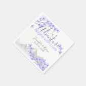 Lila Lilac Mountain View Hochzeit Serviette (Ecke)