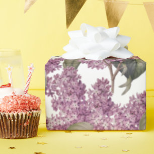 Lila Lilac-Muster oder Party Geschenkpapier
