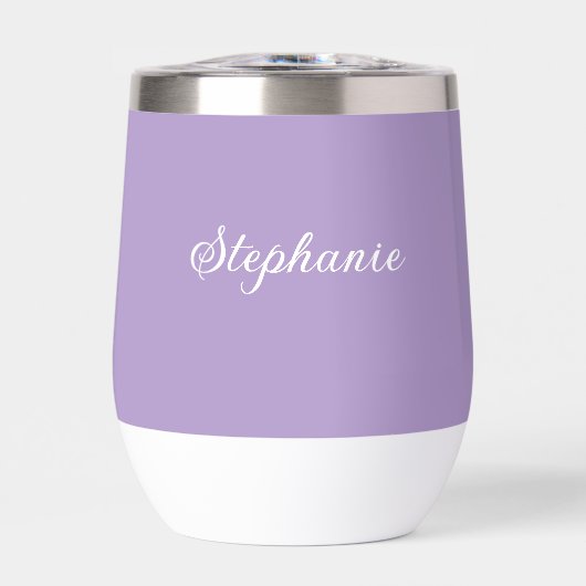 Lila Lilac Name Modernes, elegantes Monogramm Boho (Vorderseite)