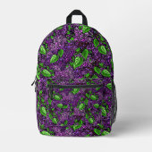Lila Lilac New Hampshire Staat Blume Bedruckter Rucksack (Vorderseite)