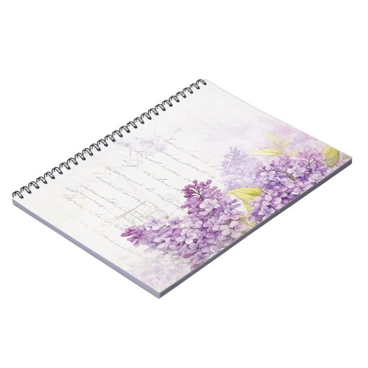 Lila Lilac Notizblock (Linke Seite)