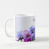 Lila Lilac Pansy Floral Rustic Wedding Party Kaffeetasse (Links)