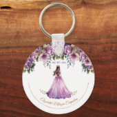 Lila Lilac Quinceañera Schlüsselanhänger (Vorderseite)