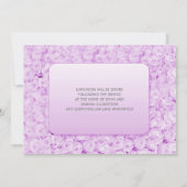 Lila Lilac Rose FIrst Communion Custom Foto Einladung (Rückseite)