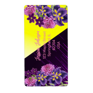 Lila & Lilac Rose Modern Boho Trendy Floral