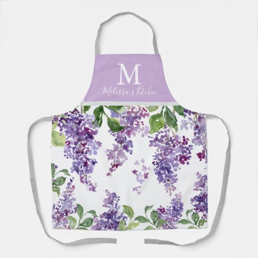 Lila Lilac-Schürze für benutzerdefinierte Monogram Schürze (Vorderseite)