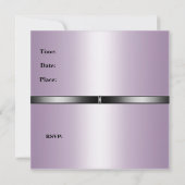 Lila Lilac Silver 40. Geburtstag Party Einladung (Rückseite)