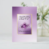 Lila Lilac Simple Elegante UAWG RSVP Karte (Stehend Vorderseite)