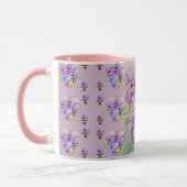 Lila Lilac Stiefmütterchen mauve Aquarellmalerei T Tasse (Links)
