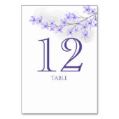 Lila Lilac Tischnummer Card (Vorderseite)