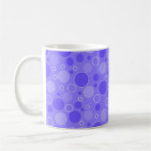 Lila Lilac-Töne mit Polka-Punkten in Retro-Sechs Kaffeetasse (Links)