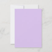 Lila Lilac Violet Einfach Minimalistisch Modernes  RSVP Karte (Rückseite)