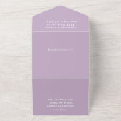 Lila Lilac Violet Lavender Modern Wedding All In One Einladung (Außenbereich)