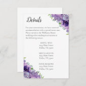 Lila Lilac Watercolor Blume Begleitkarte (Vorne/Hinten)