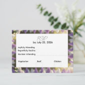 Lila Lilac Wedding Event Response Card RSVP Karte (Stehend Vorderseite)