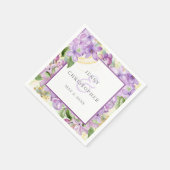 Lila Lilac Wedding Serviette (Ecke)