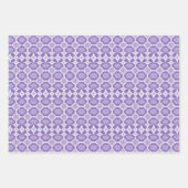 Lila, Lilac & White marokkanisches Muster Geschenkpapier Set (Vorderseite 3)