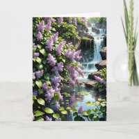 Lila Lilaca- und Wasserfall-Beileid