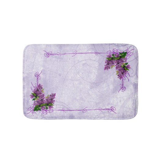 Lila Lilacs Bath Mat Badematte (Vorderseite)