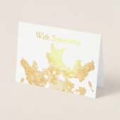 Lila Lilacs Beileid Gold Folienkarte (Vorderseite)