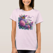 Lila Lilacs Beste Mama Blumenstrauß T - Shirt (Vorderseite)
