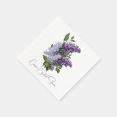 Lila Lilacs-Brautparty Serviette (Ecke)
