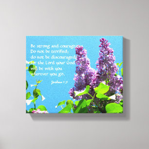 Lila Lilacs Christliche Schrift Canvas Print Leinwanddruck