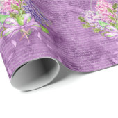 Lila Lilacs Geschenkpapier (Rolleneckpunkt)