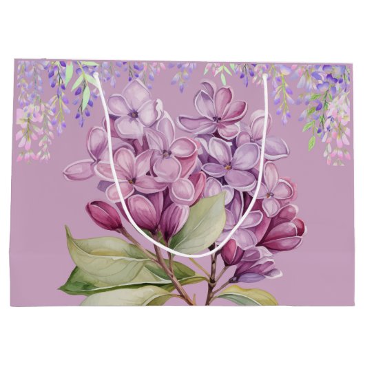 Lila Lilacs Große Geschenktüte (Rückseite)