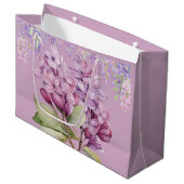 Lila Lilacs Große Geschenktüte (Vorderseite Schrägansicht)