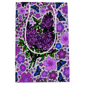 Lila Lilacs Karner Blue Butterflies NH Symbole Mittlere Geschenktüte (Vorderseite)