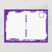 Lila Lilacs und Kaffee | Nur Sprichwort Hallo Postkarte (Rückseite)