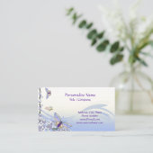 Lila Lilacs und Schmetterlinge Visitenkarte (Stehend Vorderseite)