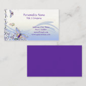 Lila Lilacs und Schmetterlinge Visitenkarte (Vorne/Hinten)