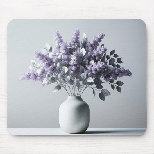 Lila Lilacs und Silberleaf Bouquet Mousepad (Vorne)