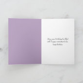 Lila Lilacs und Wasserfälle Geburtstag Karte (Innenseite)