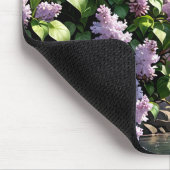 Lila Lilacs und Wasserfälle Mousepad (Ecke)