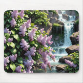 Lila Lilacs und Wasserfälle Mousepad (Vorne)