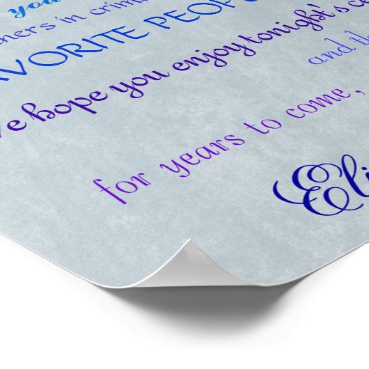 Lila Lilac's Wedding Danke Poster (Ecke)