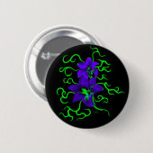 lila Lilie Blume Button (Vorne & Hinten)