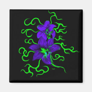 lila Lilie Blume Magnet