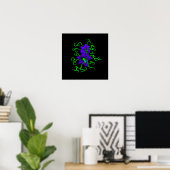 lila Lilie Blume Poster (Heimbüro)