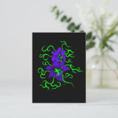 lila Lilie Blume Postkarte (Stehend Vorderseite)