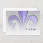 Lila Lilie Dankeskarte (Vorne/Hinten)